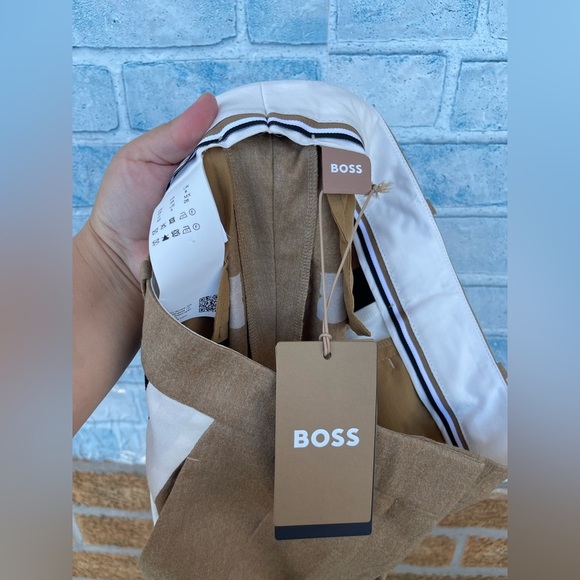 HUGO BOSS Stretch Twill Pants Regular Fit Signature Stripe size 4 - Picture 9 of 16